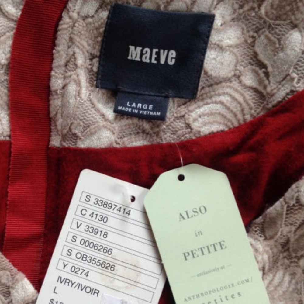 Maeve Anthropologie floral Brushed Lace Dress - Picture 6 of 6